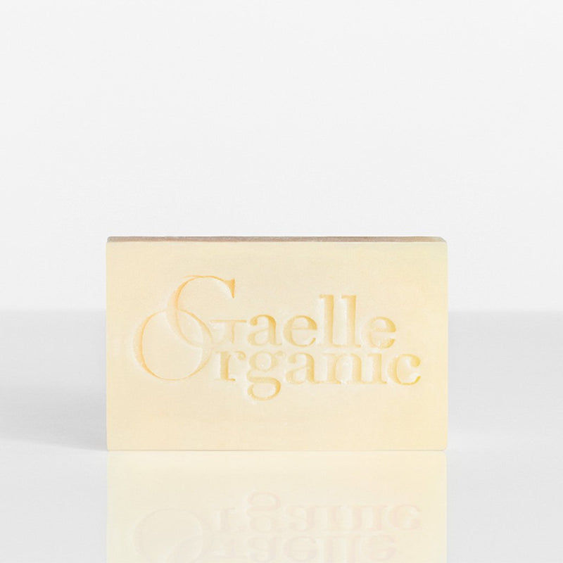 Soap Superieure with Gaelle Organic logo, the best moisturizing cleanser for dry skin, on a white background