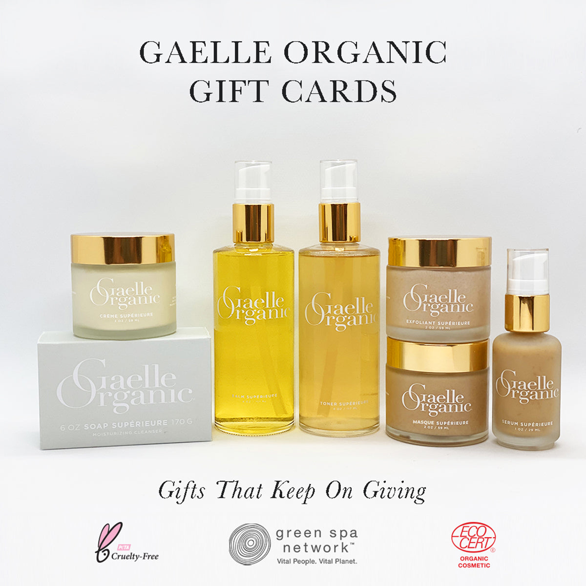 Gaelle Organic Gift Cards