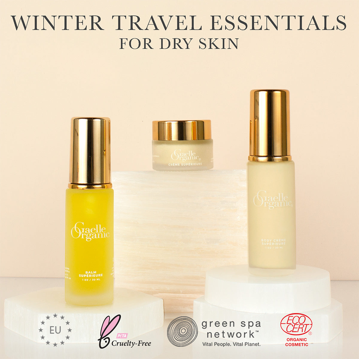 Winter travel essentials for dry skin