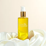 Organic oil-based cleanser and makeup remover with silk scarf