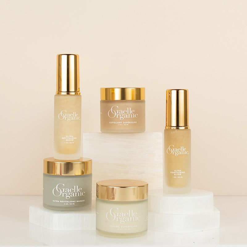 Complete Rejuvenating Collection, the best rejuvenating products for mature skin, on white stones