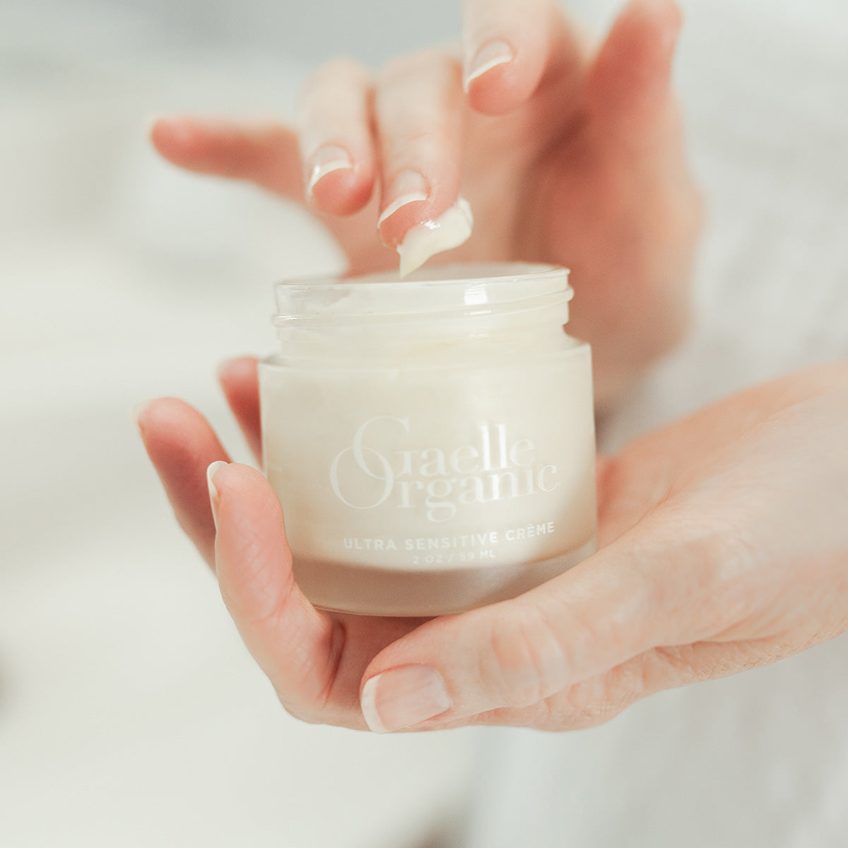 Mature skincare routine with organic moisturizer